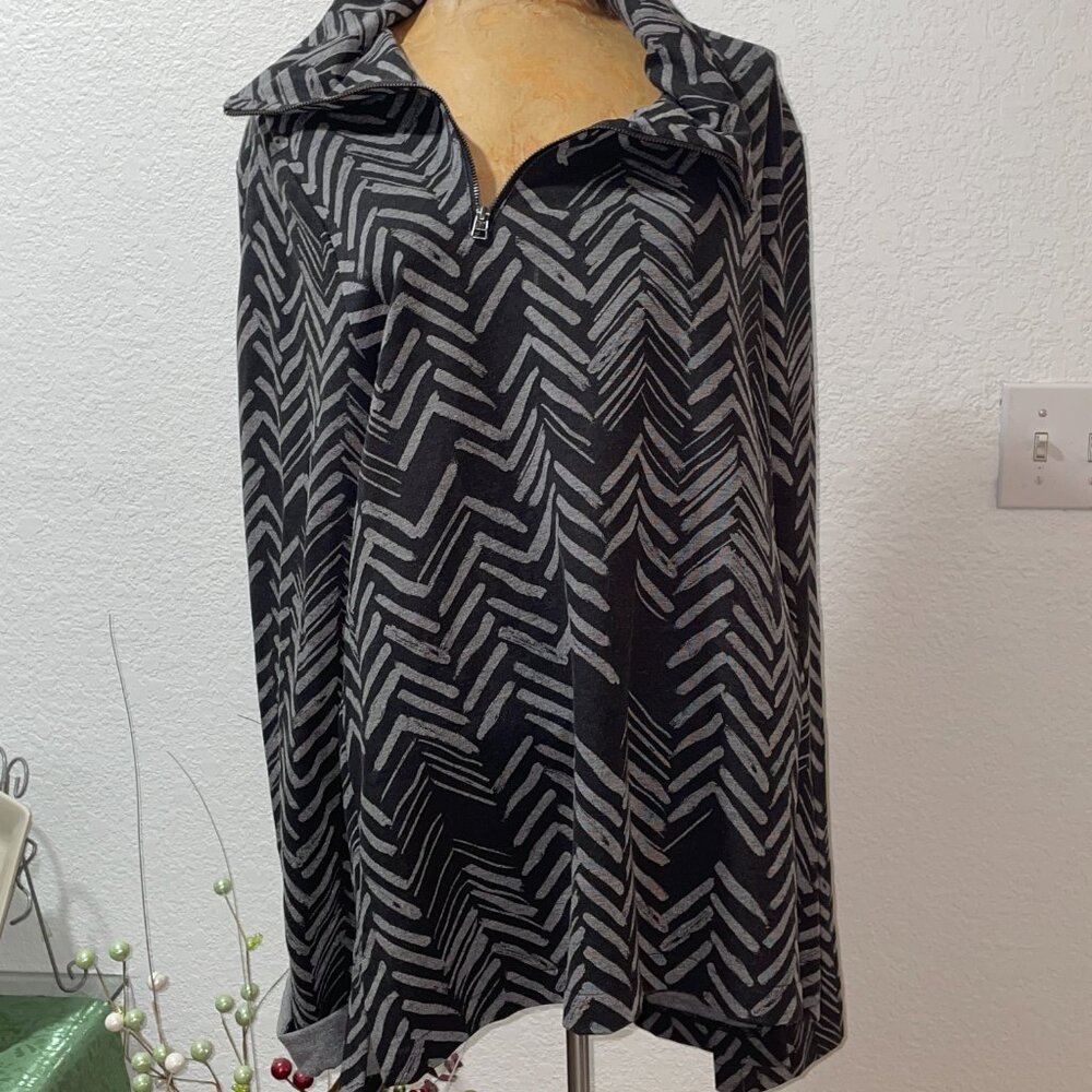 NWOT $272 PORTO Black Gray Mendocino Canterbury XL 14-16